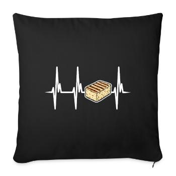 I love halloumi cheese - Sofa pillowcase 17,3'' x 17,3'' (45 x 45 cm) - black - Front