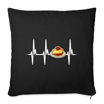 J’adore le cheesecake - Housse de coussin décorative 45 x 45 cm - noir - Devant
