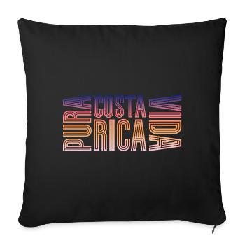 Costa Rica Pura Vida - Housse de coussin décorative 45 x 45 cm - noir - Devant
