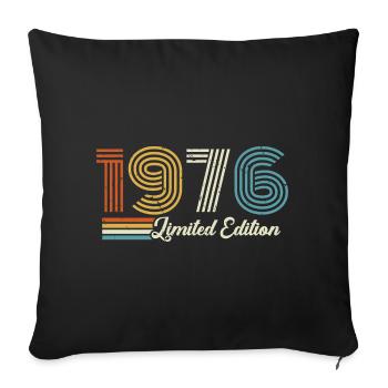 50th birthday 1976 Born 1976 - Sofa pillowcase 17,3'' x 17,3'' (45 x 45 cm) - black - Front