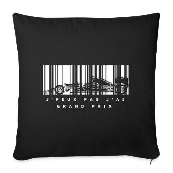J’ai Grand Prix – Silhouette Auto Noire - Housse de coussin décorative 45 x 45 cm - noir - Devant