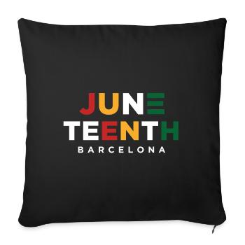 Juneteenth Barcelona Farbblock - Sofakissenbezug 45 x 45 cm - Schwarz - Vorne