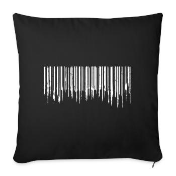 Barcode - White - Sofa pillowcase 17,3'' x 17,3'' (45 x 45 cm) - black - Front