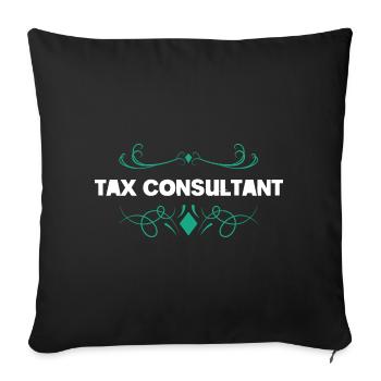 Tax Advisor Ornament Design - Sofa pillowcase 17,3'' x 17,3'' (45 x 45 cm) - black - Front