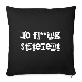 No F***ing Statement Distressed Typo - Sofakissenbezug 45 x 45 cm - Schwarz - Vorne