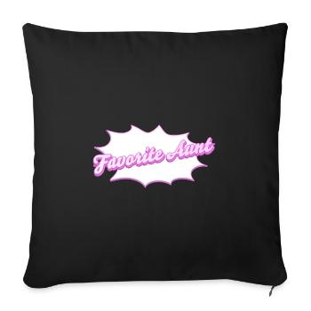 Lettrage préféré de tante pour votre tante préférée - Housse de coussin décorative 45 x 45 cm - noir - Devant