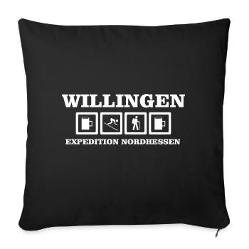 EXPEDITION NORDHESSEN WILLINGEN - Sofakissenbezug 45 x 45 cm - Schwarz - Vorne