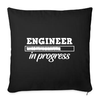 Engineer In Progress - engineer graduate student - Sofa pillowcase 17,3'' x 17,3'' (45 x 45 cm) - black - Front