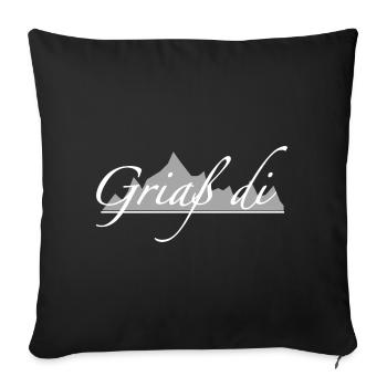 Griaß di # 3 - Allgäu Design - Sofa pillowcase 17,3'' x 17,3'' (45 x 45 cm) - black - Front