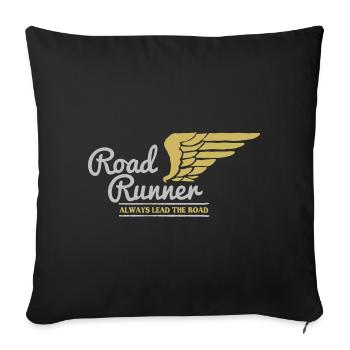 Photo de motard - Housse de coussin décorative 45 x 45 cm - noir - Devant