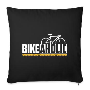 bike a holic - Sofakissenbezug 45 x 45 cm - Schwarz - Vorne