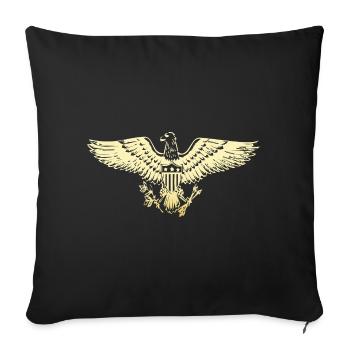 USA aigle armoiries - Housse de coussin décorative 45 x 45 cm - noir - Devant