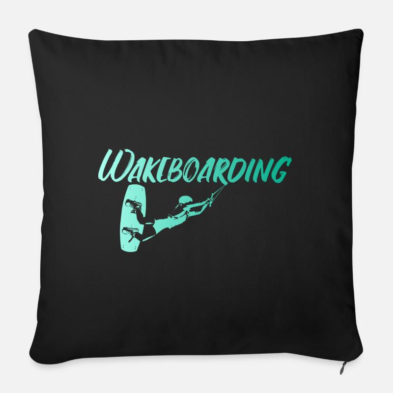 Wakeboarding - Sofakissenbezug 45 x 45 cm - Schwarz
