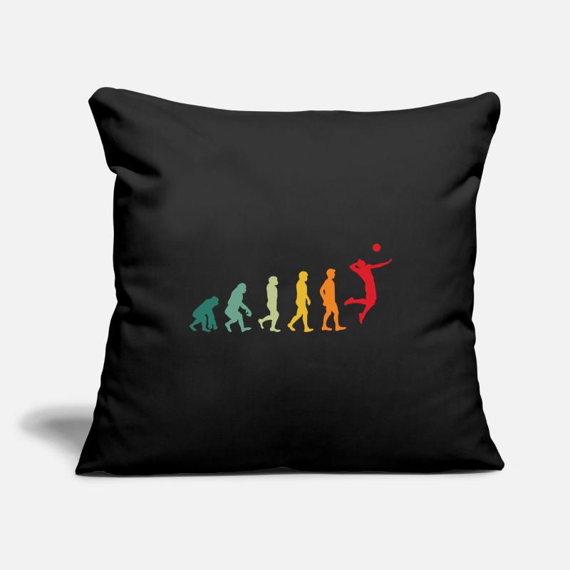Volleyball Evolution Entwicklung Lustig Retro Sofakissenbezug 45 x 45 cm