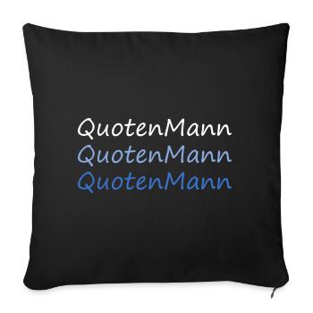 Quotenmann - Sofakissenbezug 45 x 45 cm - Schwarz - Vorne