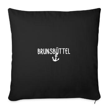 Brunsbüttel - Sofakissenbezug 45 x 45 cm - Schwarz - Vorne