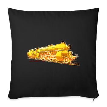 Dampflok 18 323 - Sofakissenbezug 45 x 45 cm - Schwarz - Vorne