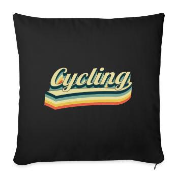 Cycling - Bicycle - Sofa pillowcase 17,3'' x 17,3'' (45 x 45 cm) - black - Front