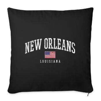 New Orleans Louisiana Bogen - Sofakissenbezug 45 x 45 cm - Schwarz - Vorne