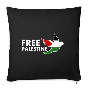 Free palestine - Sofa pillowcase 17,3'' x 17,3'' (45 x 45 cm) - black - Front