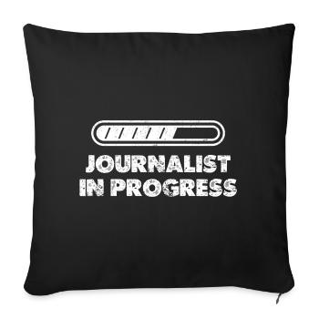 Journalist in Work Writer Journalism-L - Sofa pillowcase 17,3'' x 17,3'' (45 x 45 cm) - black - Front