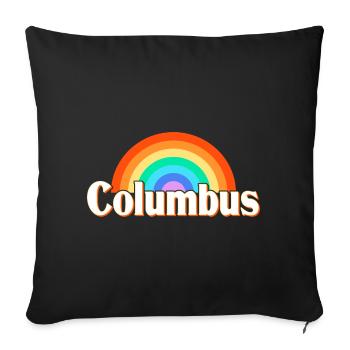 Columbus Ohio - Sofa pillowcase 17,3'' x 17,3'' (45 x 45 cm) - black - Front