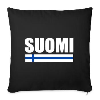 Suomi - Sofa pillowcase 17,3'' x 17,3'' (45 x 45 cm) - black - Front