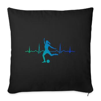 Football Football Footballers Football Matches - Sofa pillowcase 17,3'' x 17,3'' (45 x 45 cm) - black - Front