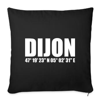 Dijon Coordinates - Sofa pillowcase 17,3'' x 17,3'' (45 x 45 cm) - black - Front