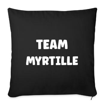 Team Myrtille - Housse de coussin décorative 45 x 45 cm - noir - Devant