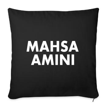 Mahsa amini - Sofa pillowcase 17,3'' x 17,3'' (45 x 45 cm) - black - Front
