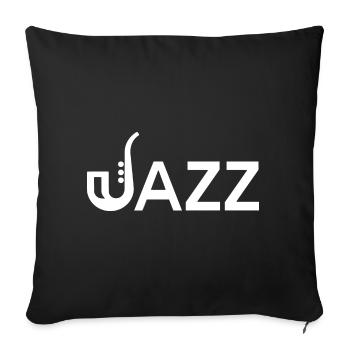 Jazz Saxophone Musikinstrument - Sofakissenbezug 45 x 45 cm - Schwarz - Vorne