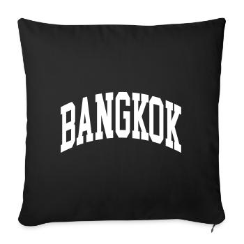 Bangkok - Sofa pillowcase 17,3'' x 17,3'' (45 x 45 cm) - black - Front