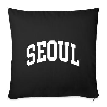 Seoul - Sofa pillowcase 17,3'' x 17,3'' (45 x 45 cm) - black - Front