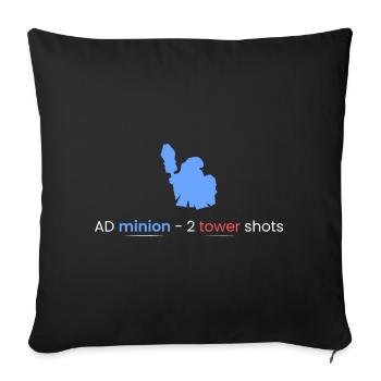 AD Servant - 2 Tower Shots - Sofa pillowcase 17,3'' x 17,3'' (45 x 45 cm) - black - Front