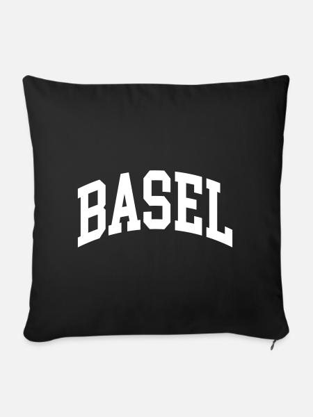 Basel - Sofakissenbezug 45 x 45 cm - Schwarz