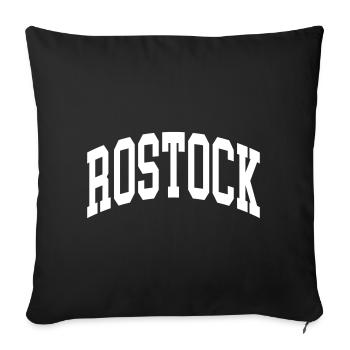 Rostock - Sofakissenbezug 45 x 45 cm - Schwarz - Vorne