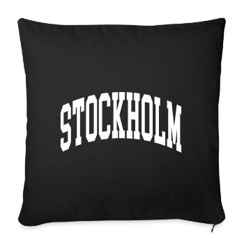Stockholm - Housse de coussin décorative 45 x 45 cm - noir - Devant
