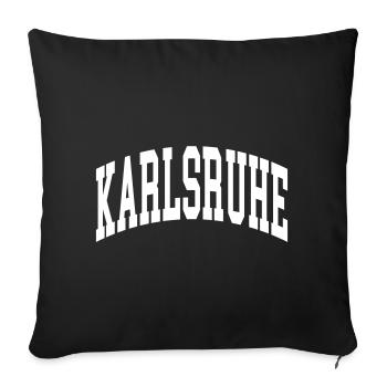 Karlsruhe - Housse de coussin décorative 45 x 45 cm - noir - Devant