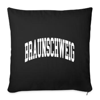 Braunschweig - Sofa pillowcase 17,3'' x 17,3'' (45 x 45 cm) - black - Front