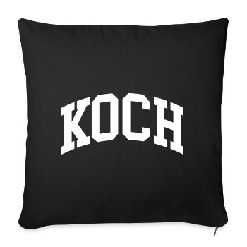 Koch - Sofakissenbezug 45 x 45 cm - Schwarz - Vorne