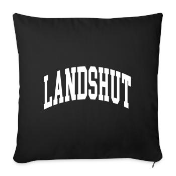 Landshut - Housse de coussin décorative 45 x 45 cm - noir - Devant