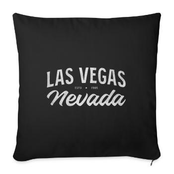 Las Vegas Nevada Vintage Script - Sofakissenbezug 45 x 45 cm - Schwarz - Vorne