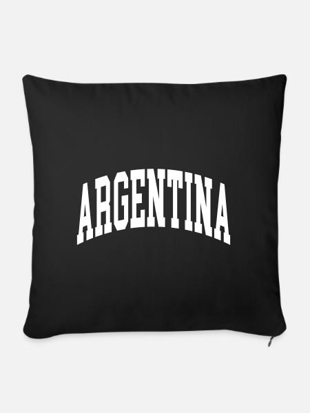 Argentinien - Sofakissenbezug 45 x 45 cm - Schwarz
