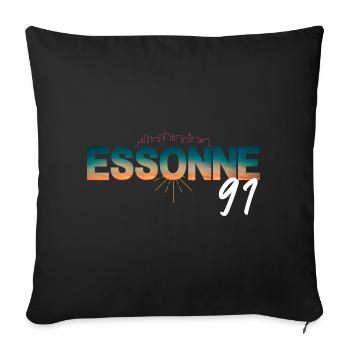 Essonne Sunset Skyline 91 - Sofa pillowcase 17,3'' x 17,3'' (45 x 45 cm) - black - Front