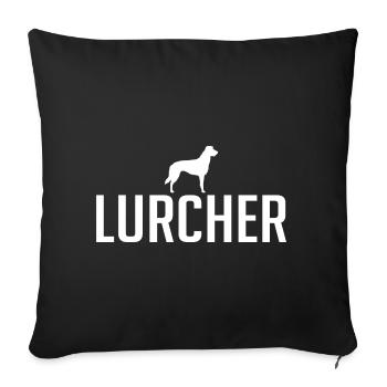 Lurcher Dog breed Dogs Wilsigns - Sofa pillowcase 17,3'' x 17,3'' (45 x 45 cm) - black - Front