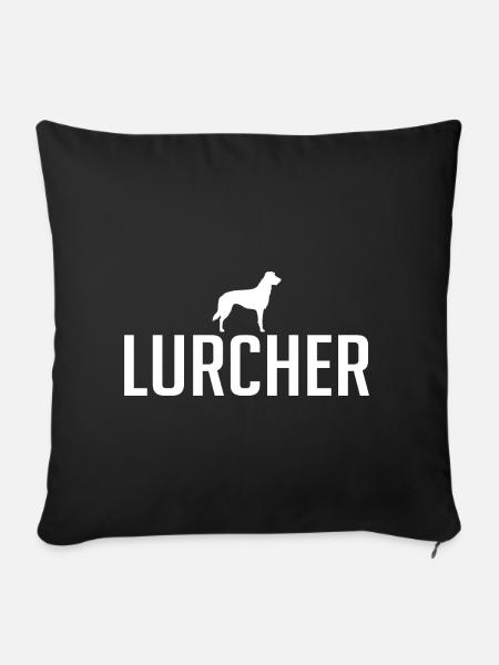 Lurcher Hunderasse Hunde Wilsigns - Sofakissenbezug 45 x 45 cm - Schwarz