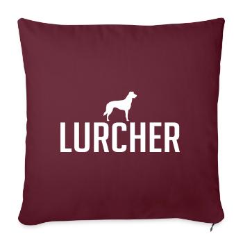 Lurcher Hunderasse Hunde Wilsigns - Sofakissenbezug 45 x 45 cm - Burgunderrot - Vorne
