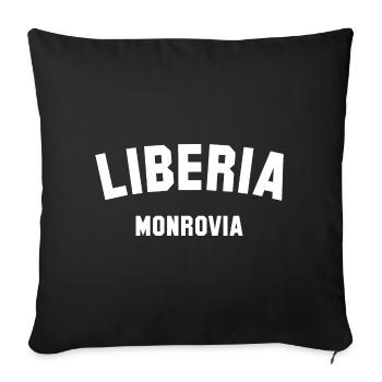 MONROVIA, Liberia - Sofa pillowcase 17,3'' x 17,3'' (45 x 45 cm) - black - Front