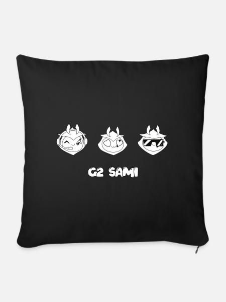 G2 Esports Logo Weiß Und Sami - Sofakissenbezug 45 x 45 cm - Schwarz
